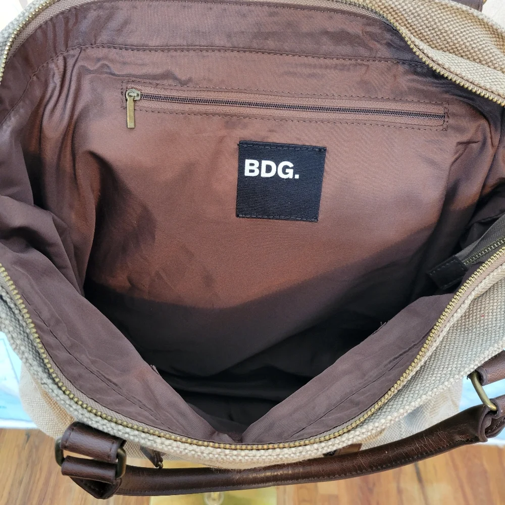 BDG Canvas And Leather Bag Large Bag Will Fit A Computer